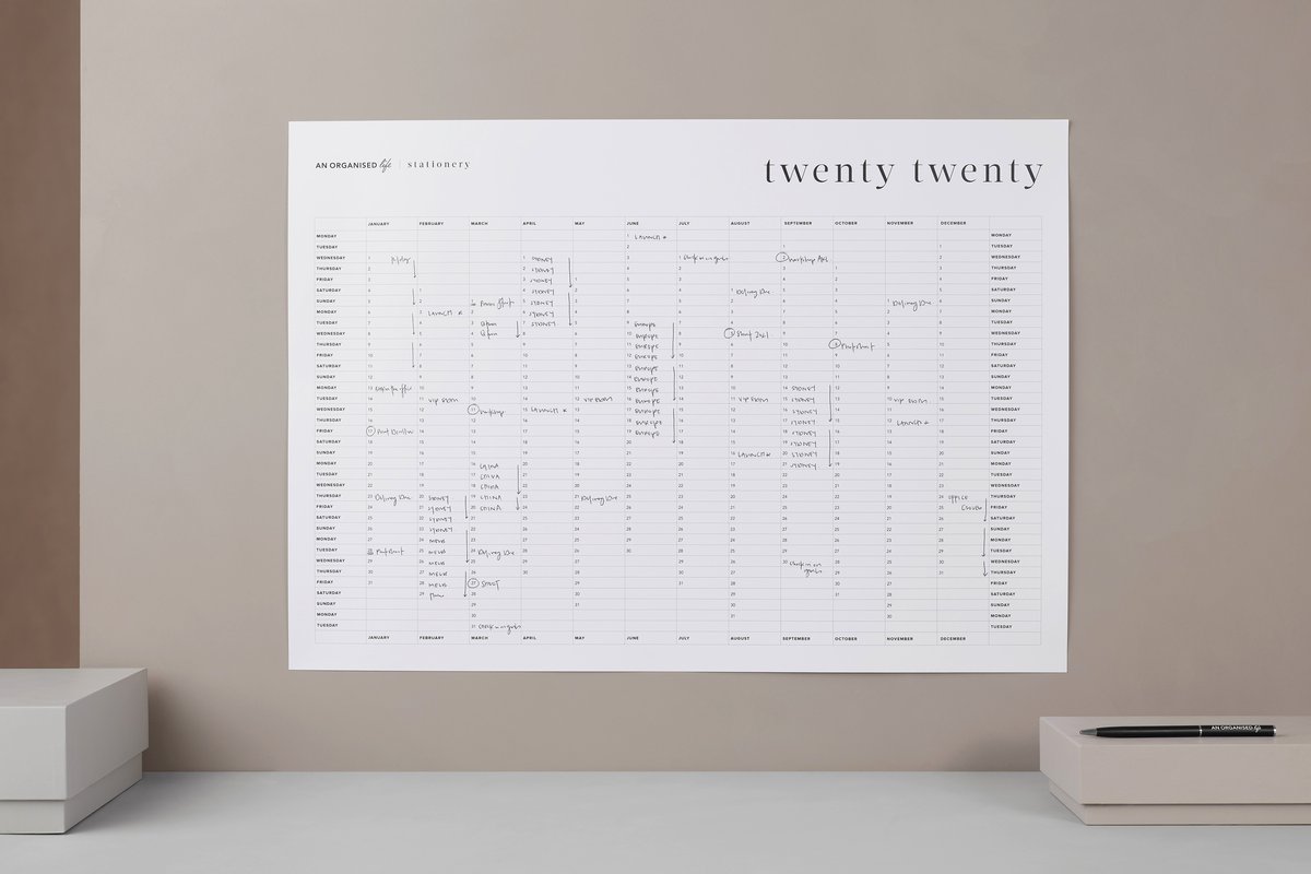 An Organised Life A2 Wall Planner